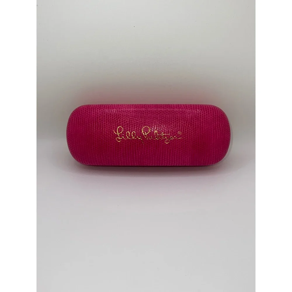 Lilly Pulitzer Sunglasses Case Pink Lizard‎ Embossed Designer Eyewear